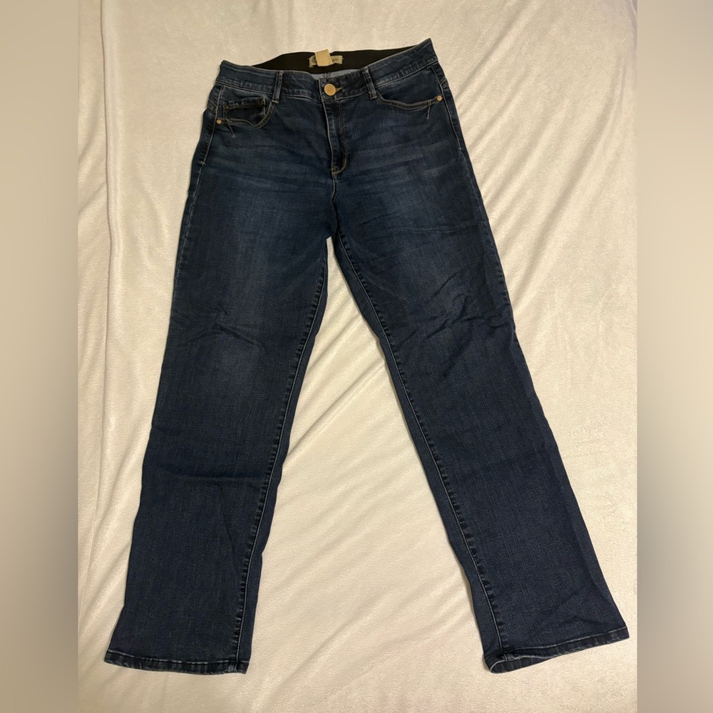Democracy Women's Straight Leg Jeans - Dark Blue Wash
